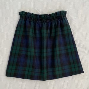 JCrew Flannel Wool Mini Skirt (green/blue)
